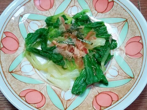 レンジで簡単♪チンゲン菜のおかかポン酢和え